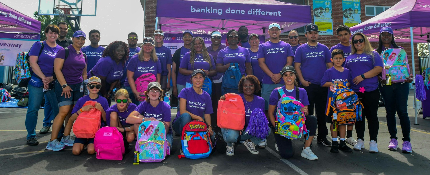 Kinecta hosted its annual backpack drive.