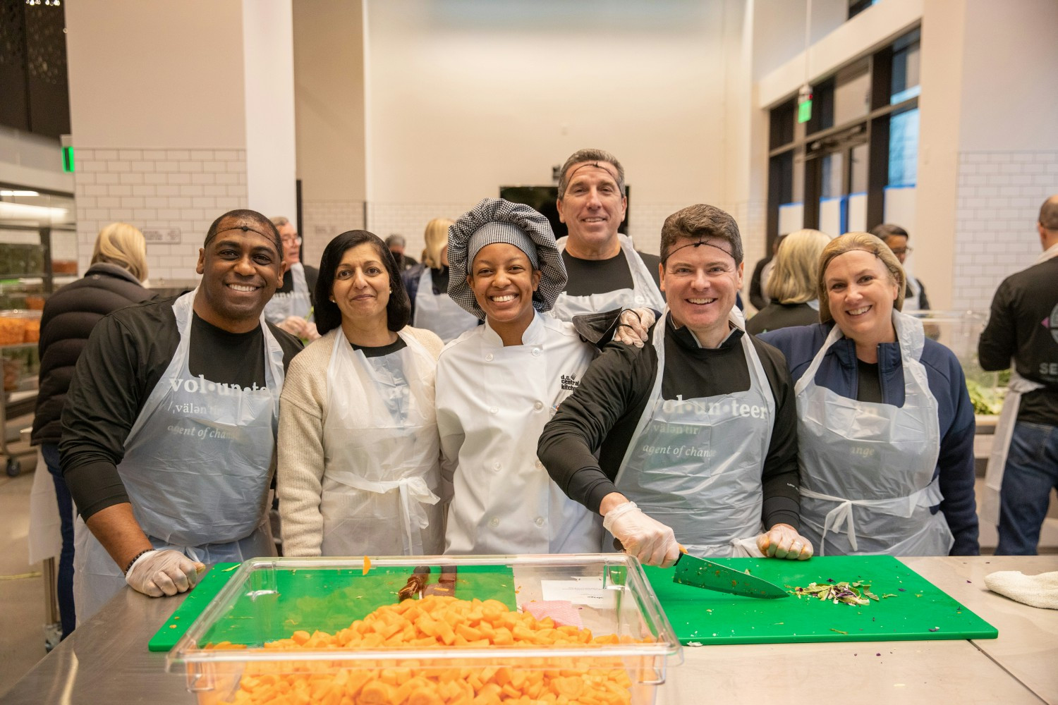 Marriott Executive Team at a volunteer event in support of D.C. Central Kitchen.