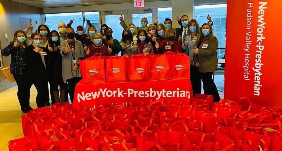 NYP helps families in need by distributing nearly 1,000 meals throughout NYC and Westchester during the holiday season.