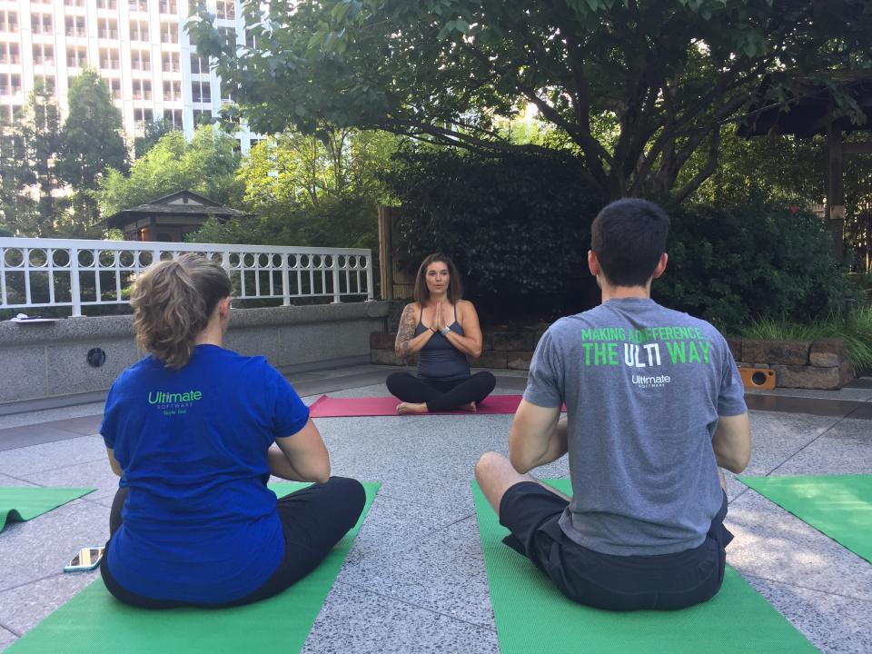 Ultimate Software has yoga, mindfulness, and other wellness activities onsite at our offices.