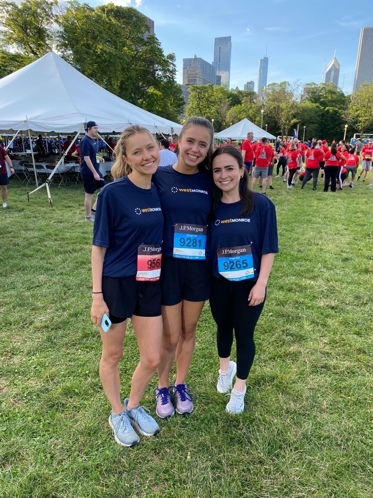 West Monroe participating in the J.P. Morgan Corporate Challenge in Chicago.