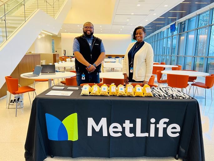 MetLife Employees Hosting an Event