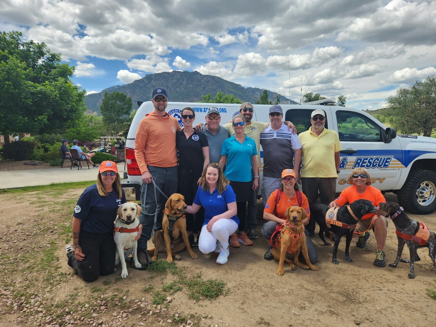 Colorado Springs team at the MTSI-sponsored El Paso County Search & Rescue Golf Tournament 