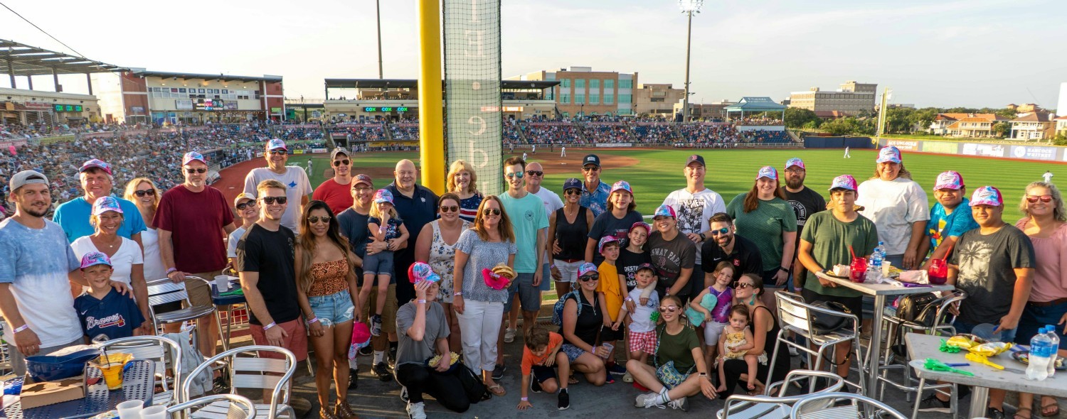 Team building event at the Blue Wahoos baseball game in Pensacola, Florida
