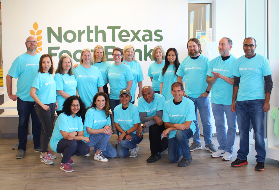 Bread Financial associates take time to volunteer at the North Texas Foodbank.