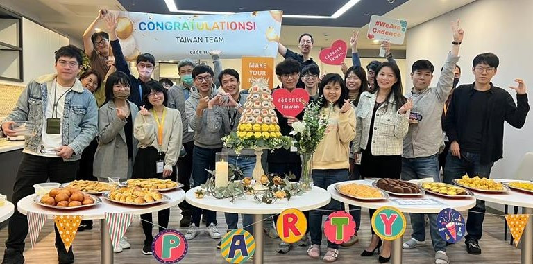 Employees in Taiwan celebrating a recent Great Place to Work ranking