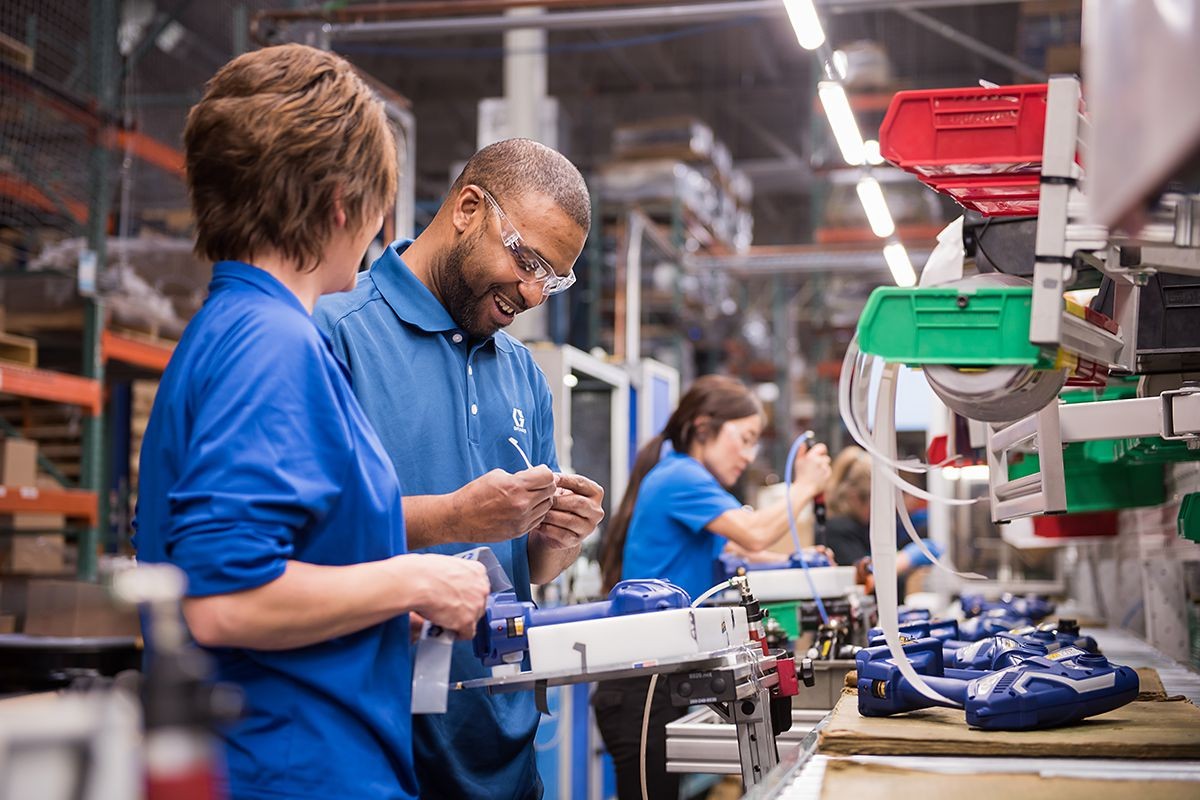 Graco employees enjoy a small company feel, with the stability of working for a billion dollar global corporation
