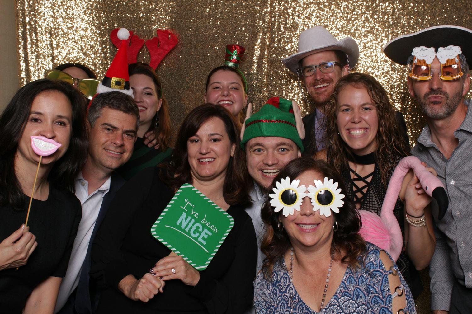 Annual holiday party wouldn't be complete without a photo booth!