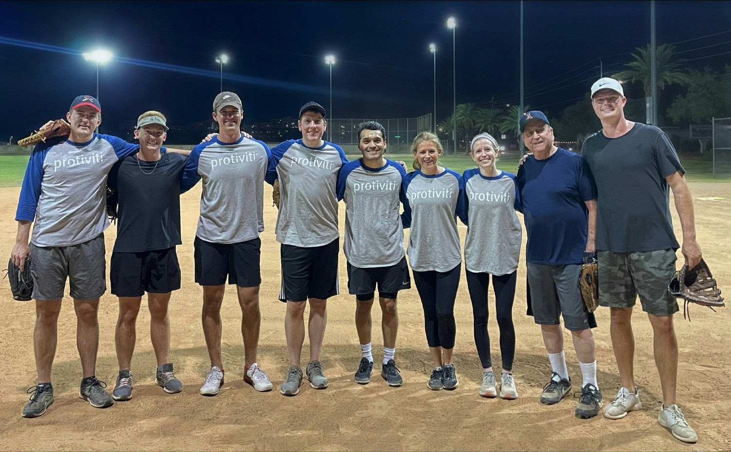 Our people enjoy teaming up outside of work hours also – like at this softball event.