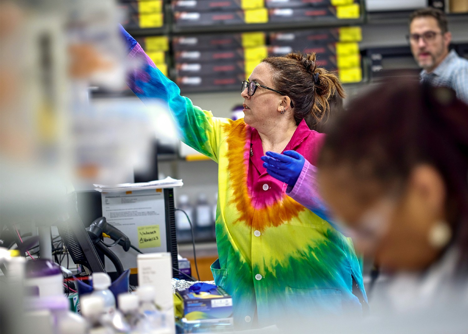 Research & Development employees work in one of AbbVie’s labs.