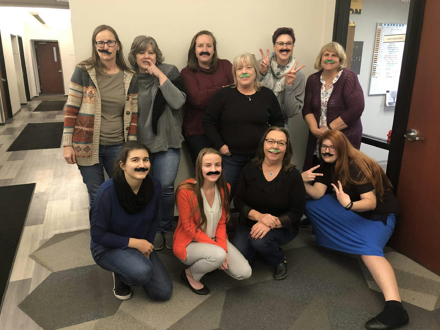 OHM Advisors women supporting Movember.