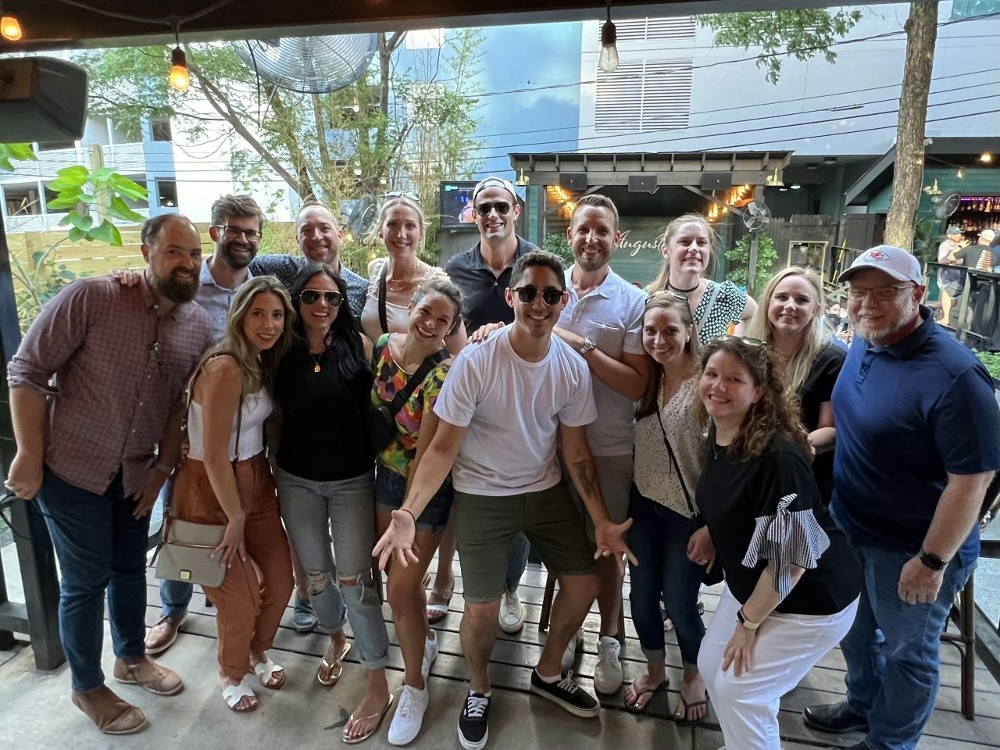 Team visits and Happy Hour!