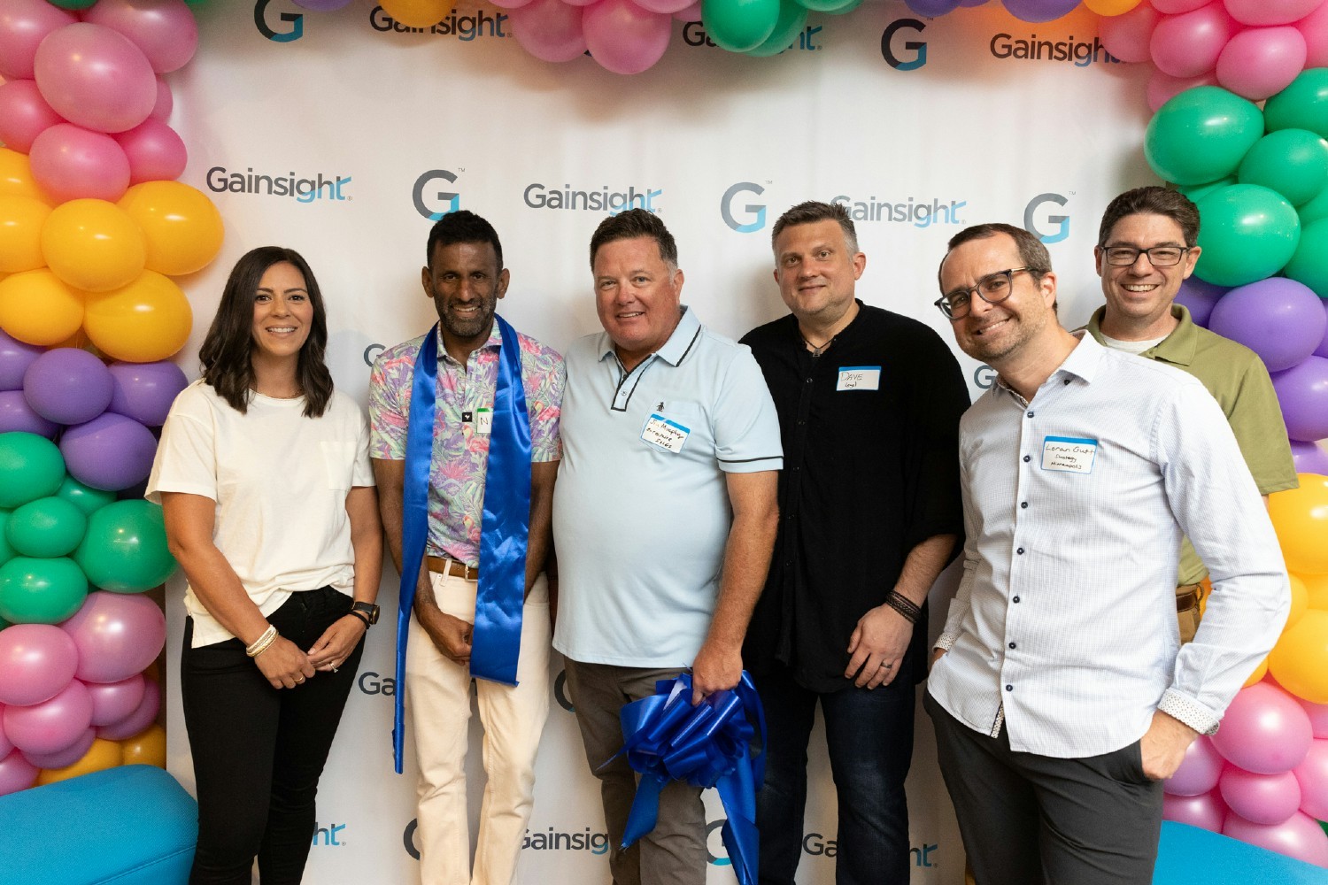 Nick and his leadership team at the grand opening of our new Gainsight lounge,
