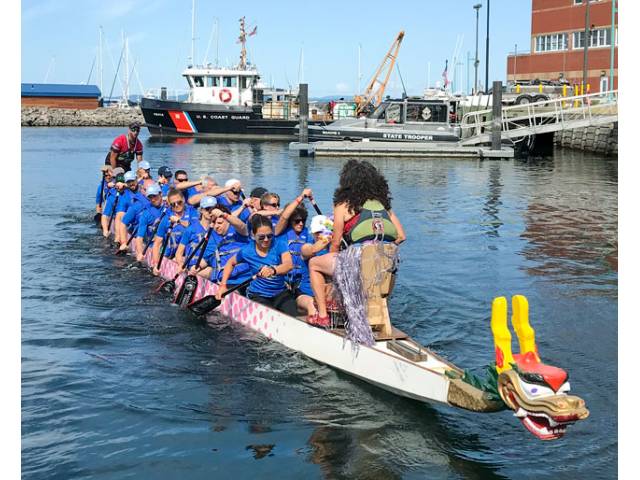 Two teams competed in the Lake Champlain Dragon Boat Festival in August, benefitting cancer support in our community.