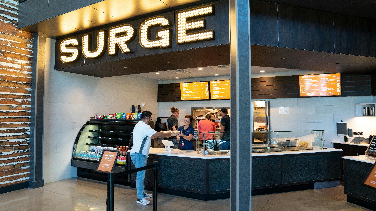 The SURGE, Power Design's on-campus café, provides convenient breakfast, lunch, and dinner options (plus a coffee bar)!