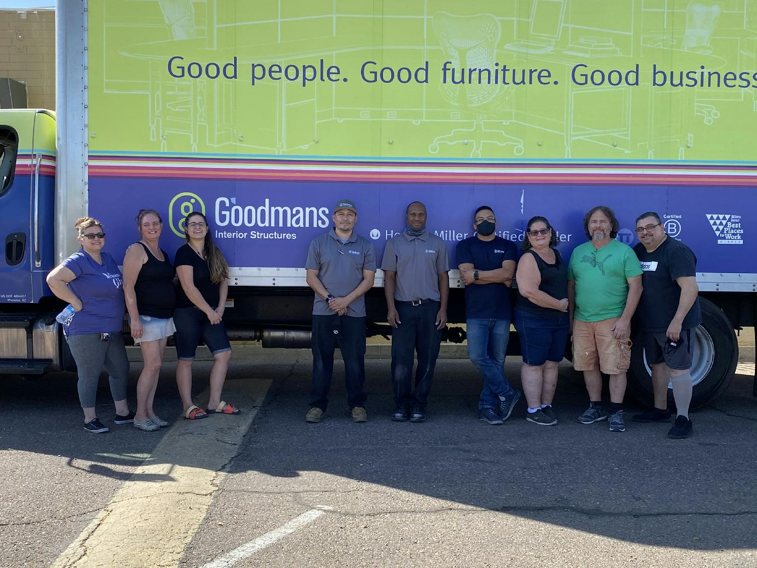 Our RootedinGood team partnered with the Phoenix Association for the Deaf to repurpose furniture for their space.