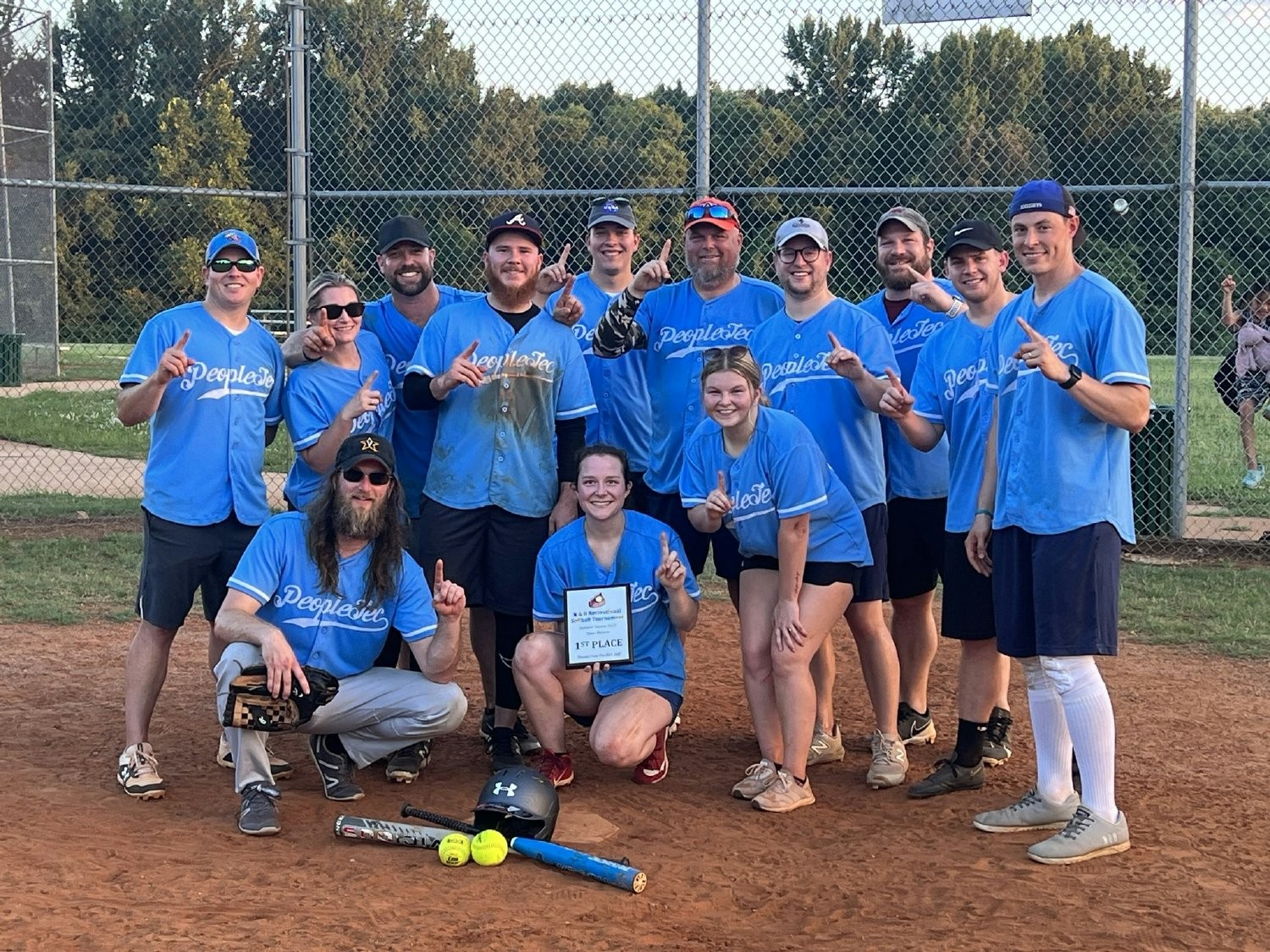 Team PeopleTec, your 2023 Research Park League Softball Champions!