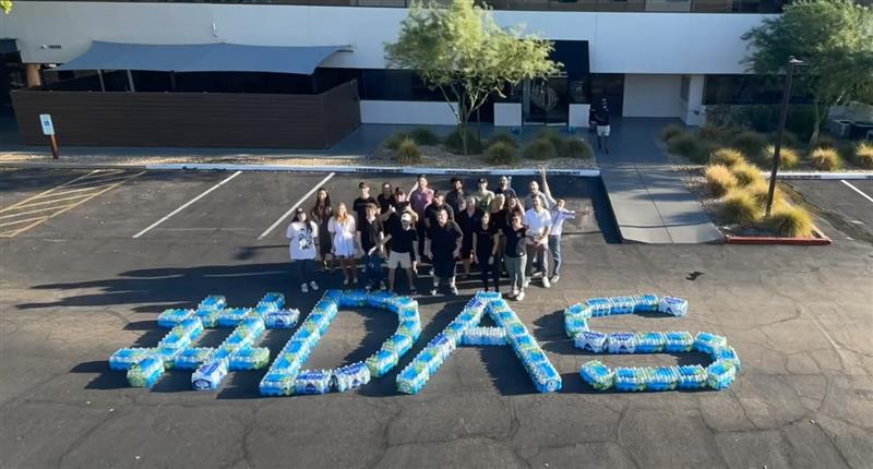 The DAS Technology team collected over 33,000 water bottles in 2023 for the Phoenix unhoused community. 