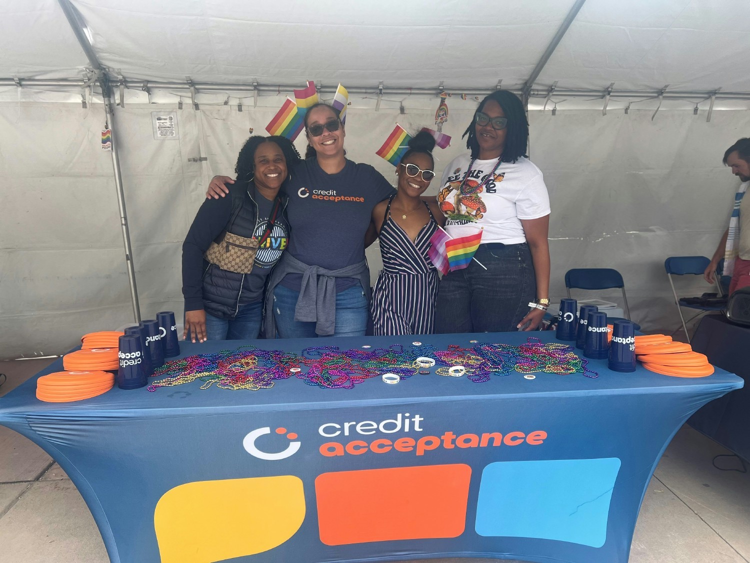 Supporting diversity and inclusion by volunteering at Motor City Pride.