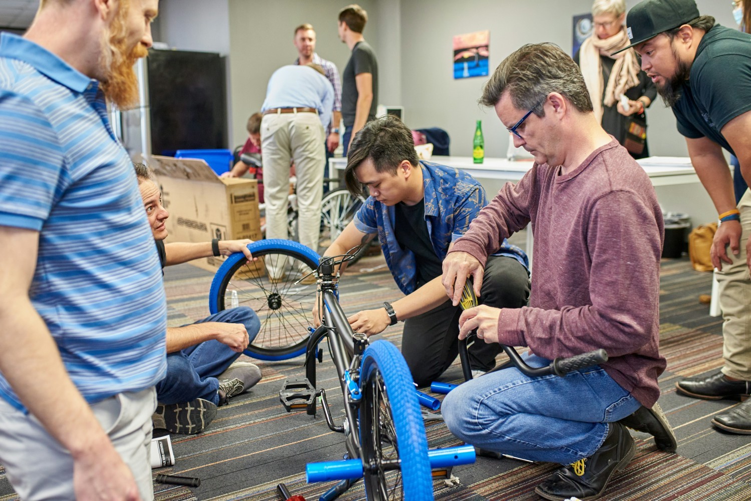 Austin team building children's bicycles for charity