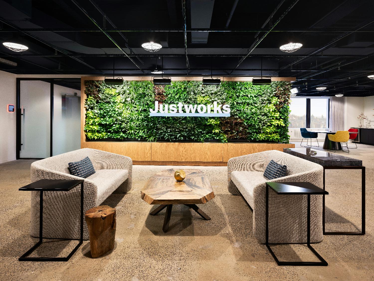 HQ lobby at new 55 Water Street office in New York City.