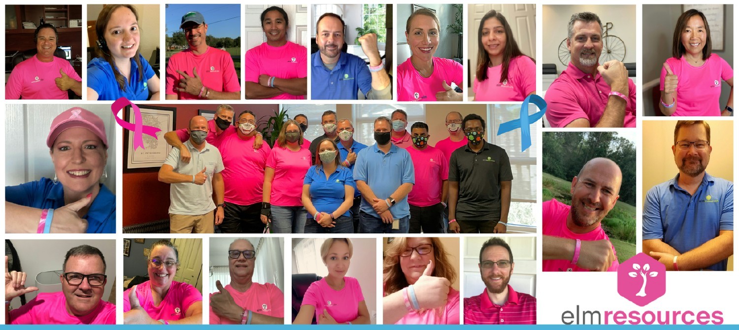 The ELM team shows their support for Breast Cancer Awareness and Prostate Cancer Awareness