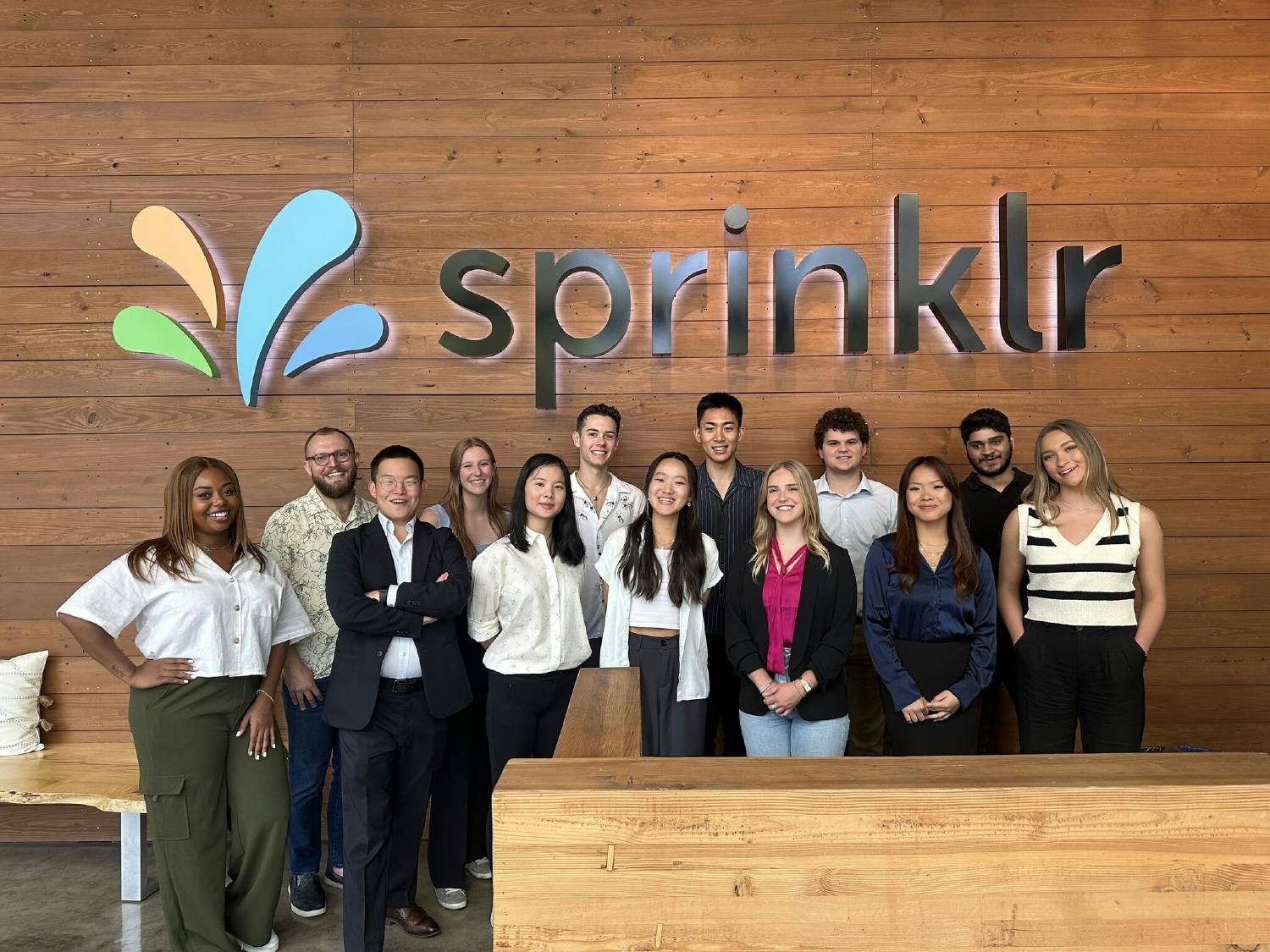 Sprinklr’s U.S. summer interns visiting the Austin, Texas office for National Intern Day.