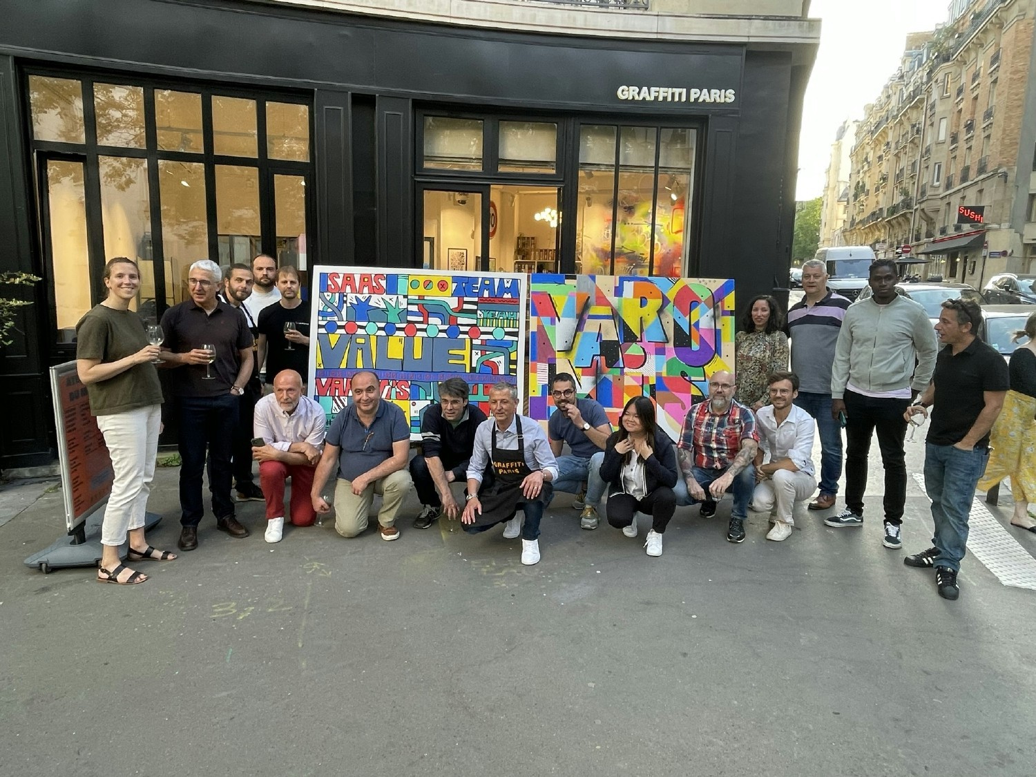Our Paris office taking a street art class