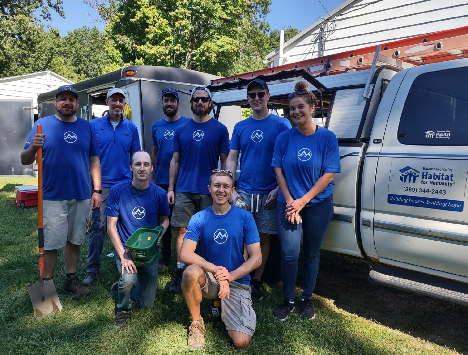 Team members located around Portage, MI gathered to help the local Habitat for Humanity for an annual 