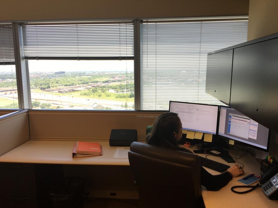 Employee working with a view!