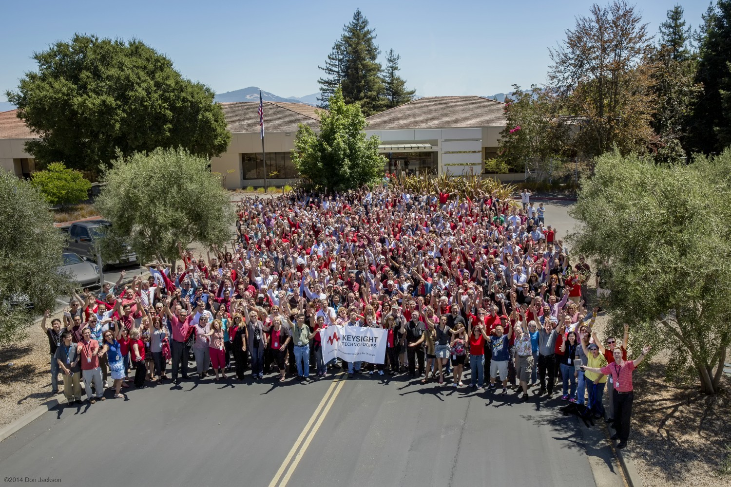 Group photo from Keysight's Santa Rosa, CA headquarters