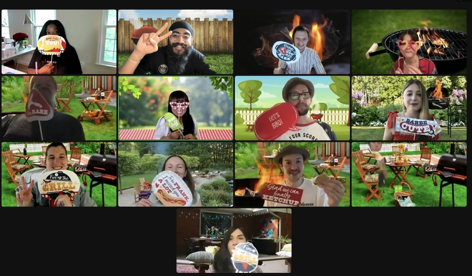 The North American Product Design team hosted a virtual barbeque!