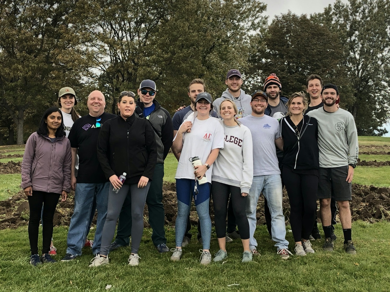 The Denver team volunteering to clean up a local park. 
