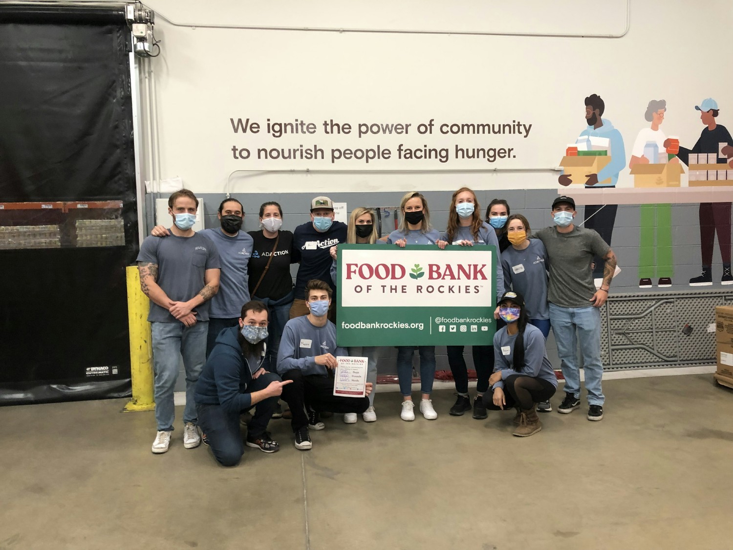 The Denver team at one of our favorite charities - Food Bank of the Rockies. 