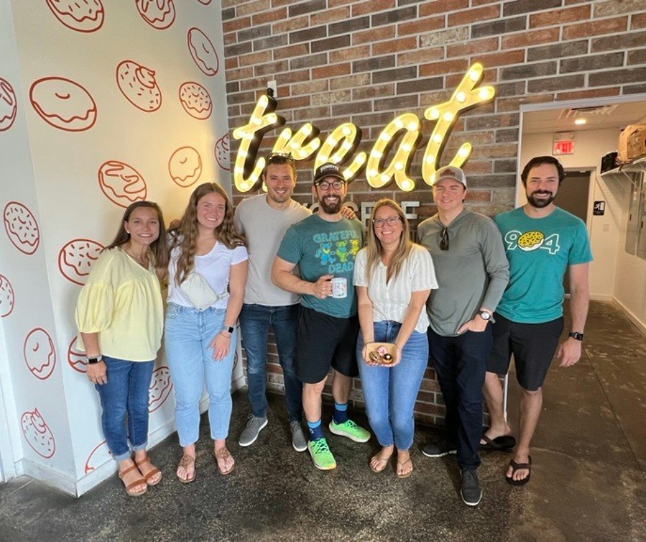 Forcura employees engaged in a fun-filled outing in celebration of National Donut Day. 