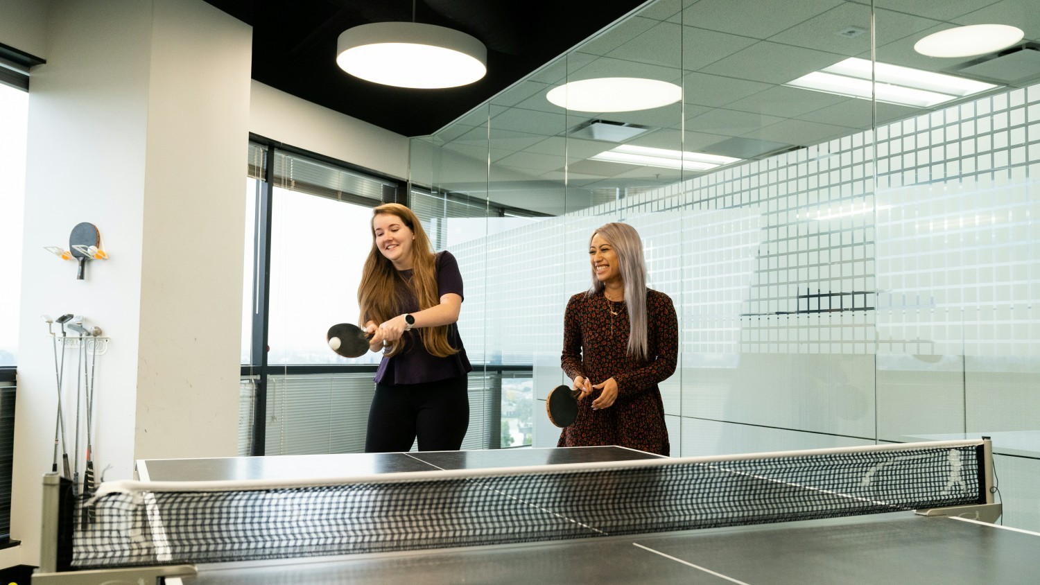 Ready to take a break? Our ping pong table and putting green are the perfect way to reset.