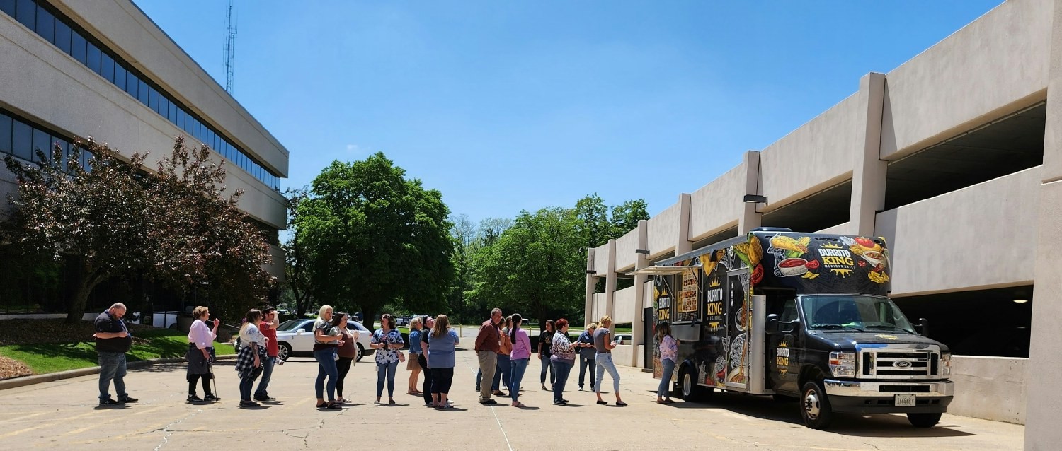 Our employee activities committee has invited several local food trucks to bring lunch options to our employees!