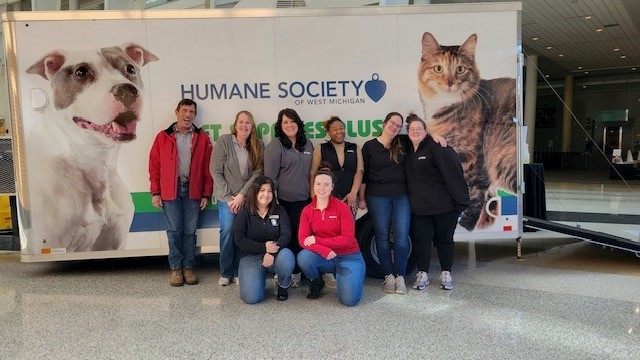 The West Michigan Team volunteered their time at the Humane Society serving the Grand Rapids, MI area
