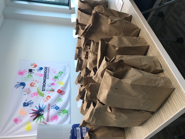 Packed lunches for local shelter