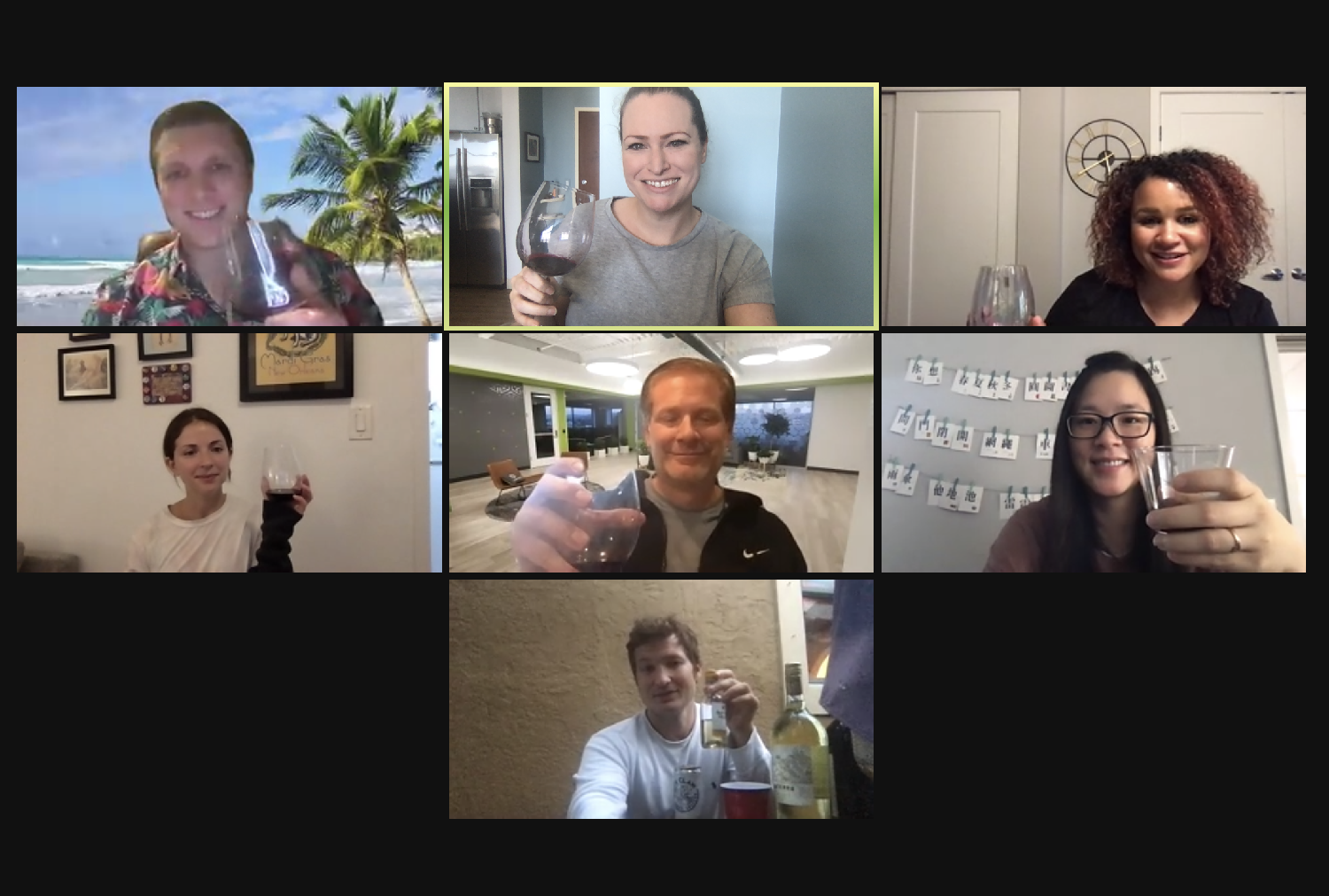 Marketing Team Virtual Wine Tasting with Conviva's CEO