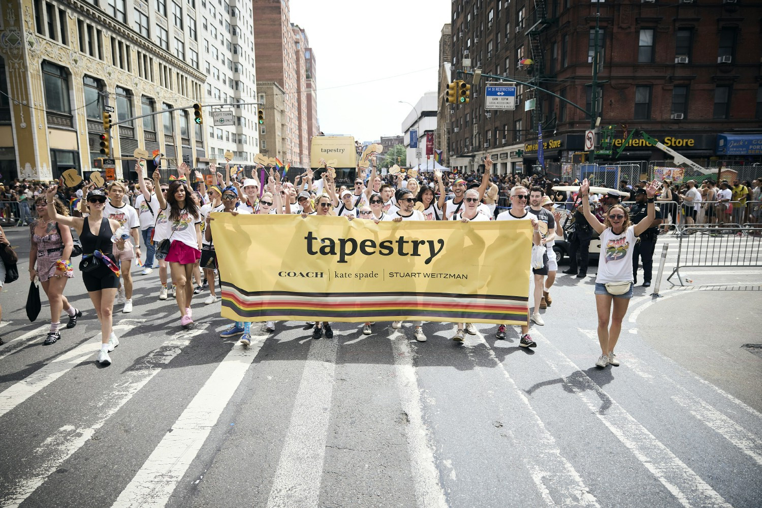 Tapestry employees at the 2023 Pride Parade in New York City. 
