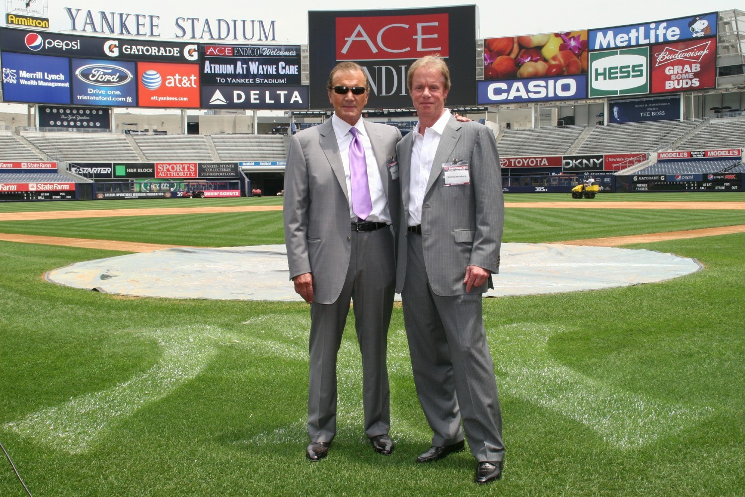 Ace CEO and VP in the Ball Field for the Food Show Event @ Yankee Stadium.