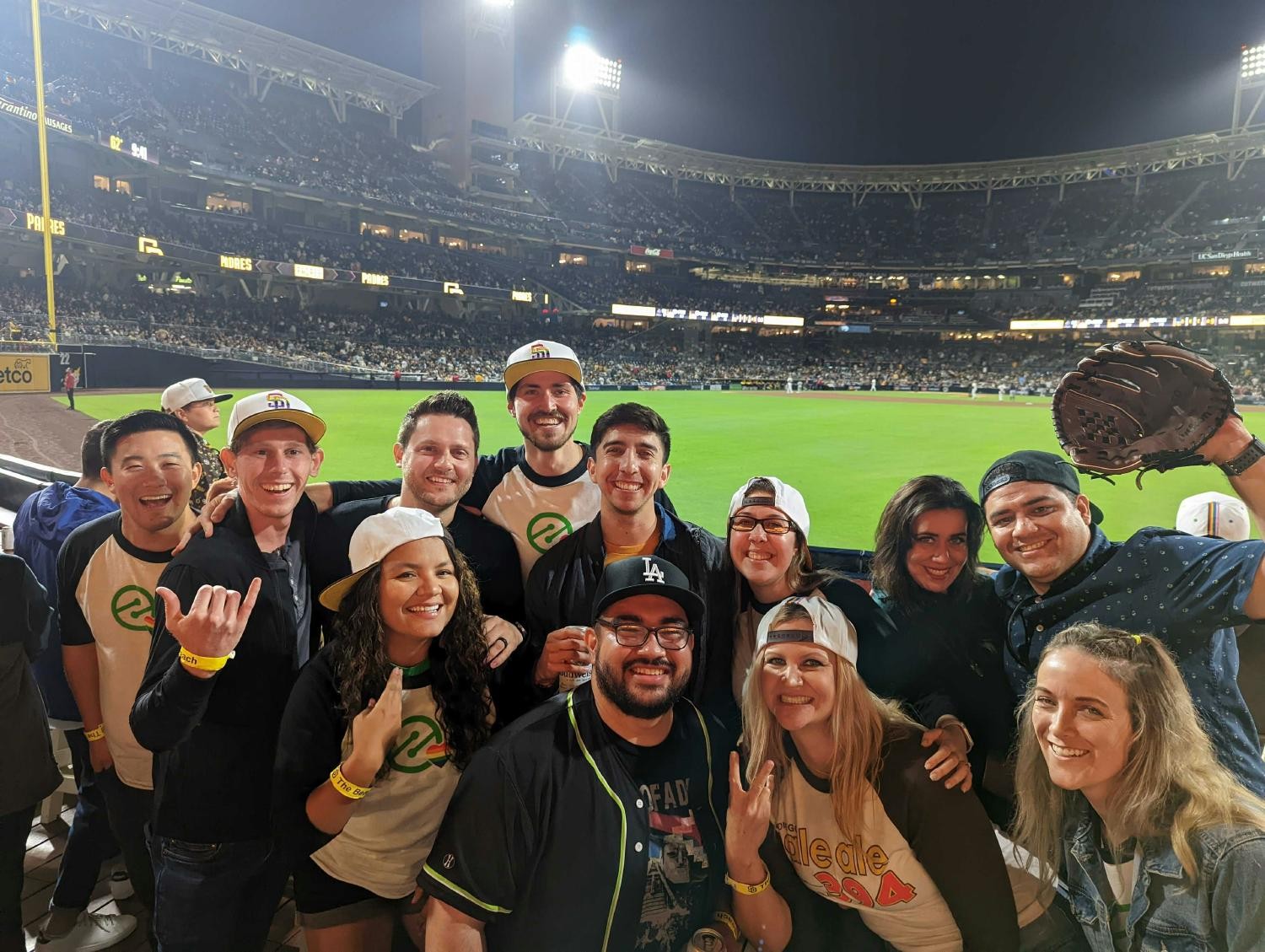 Some employees at a Padres game in 2022