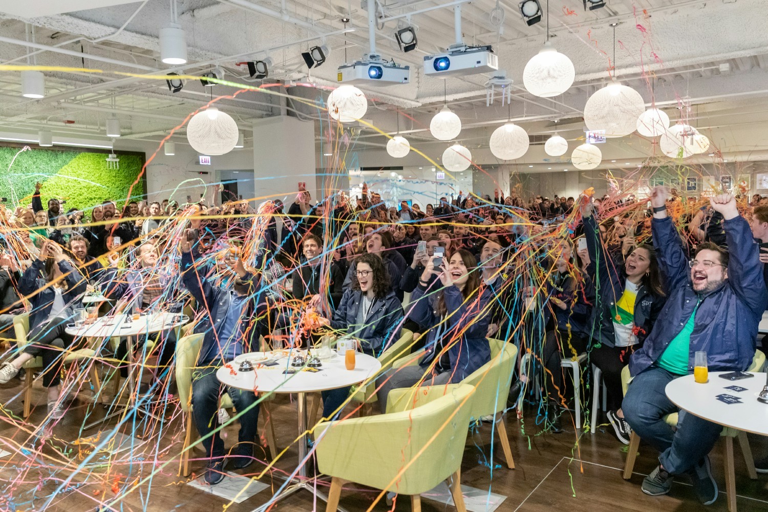 Celebrating Sprout Social's IPO at our Chicago HQ.