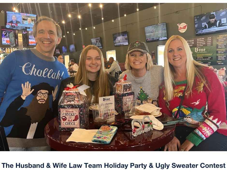 The Husband & Wife Law Team Holiday Party and Ugly Sweater Contest