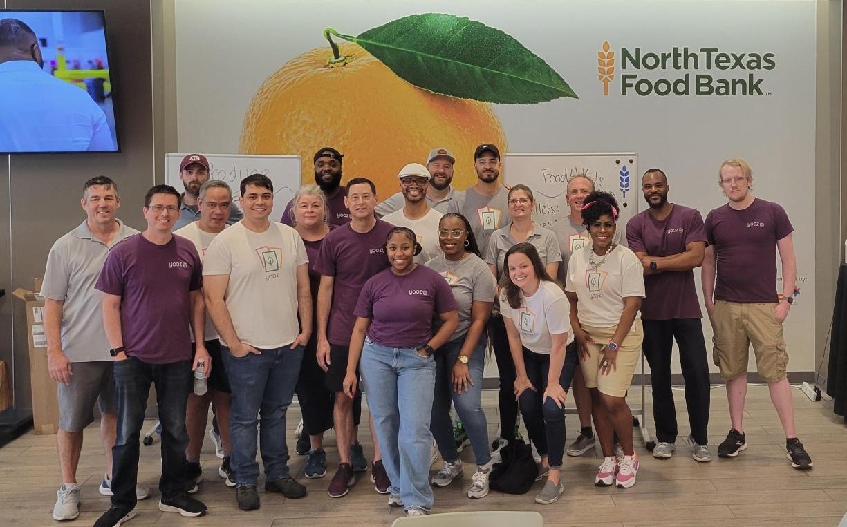 #YoozCaresDay at the North Texas Food Bank, in June 2023