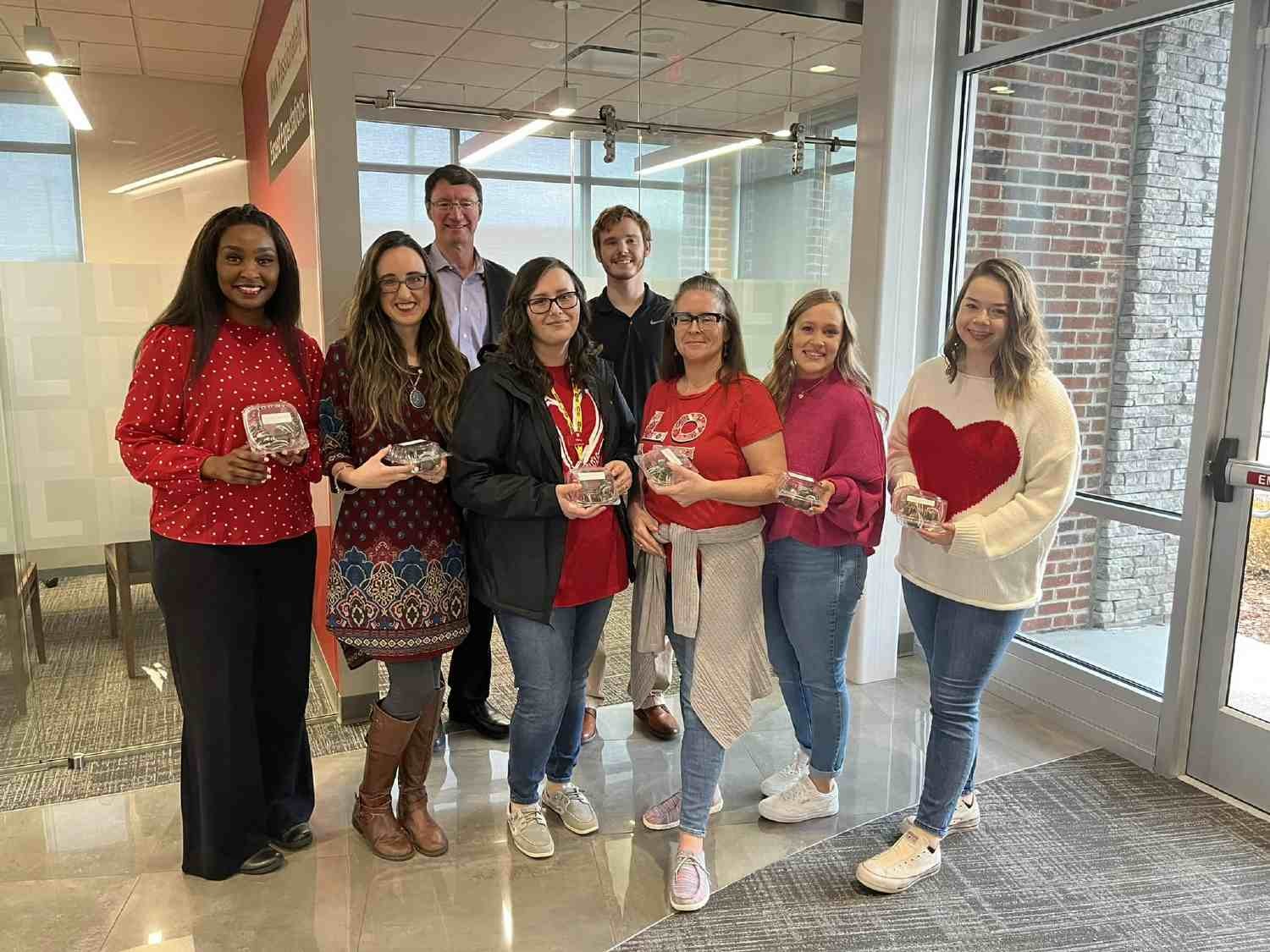 Listerhill employees celebrate love for their co-workers, their credit union, and our members on Valentine's Day.