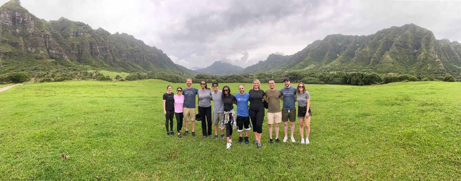 The marketing team on their retreat in Hawaii 