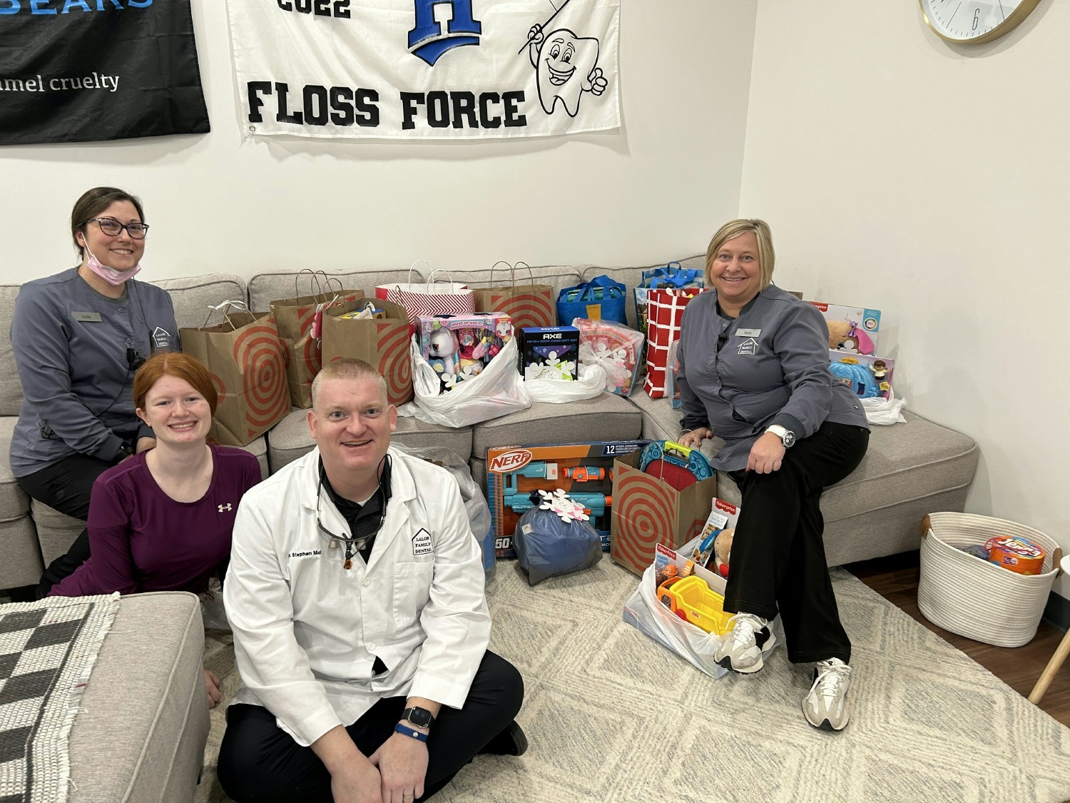 Our team collected donations and toys over the holiday season to donate to our local foster care program. 