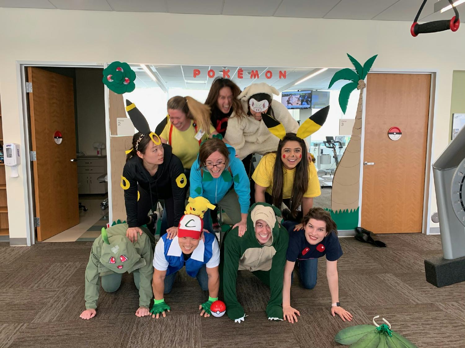 Agile Sunnyvale team decorated the clinic and dressed up as Pokemon for Halloween